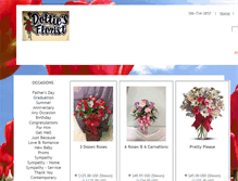 Tablet Screenshot of dottiesflorist.com